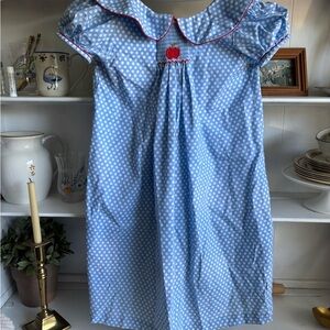 Charming Blue Polka Dot Kids Dress